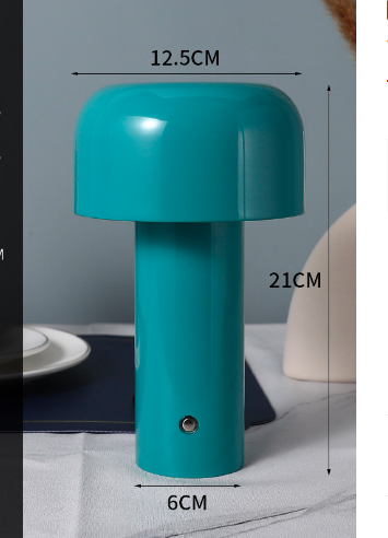 Lampă de masă cu ciuperci de designer italian Lumină de noapte Lampă decorativă portabilă fără fir, reîncărcabilă la atingere, Lampă de noptieră USB Lampă de birou