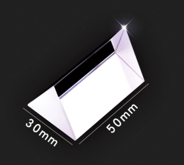 30x30x50mm trikampė prizmė BK7 Rainbow septynių spalvų fotografijos reikmenys Crystal kūrybinės fotografijos priedai