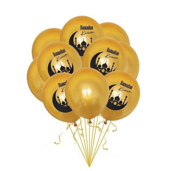10 buc. Baloane din latex Eid Mubarak Decoratiuni Ramadan Kareem Ramadan Mubarak Festivalul islamic musulman Decoratiuni DIY pentru petreceri