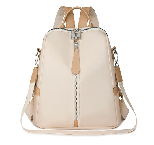 Lielas ietilpības sieviešu mugursoma ar lenti, ūdensnecaurlaidīga auduma liela sieviešu plecu soma, liela ietilpība, vienkārša stila ikdienas ceļojumu soma