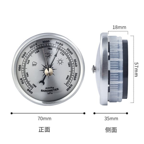 Barometru de presiune aer atmosferic aneroid cu cadran rotund Trac Pescuit în aer liber Barom Dropship