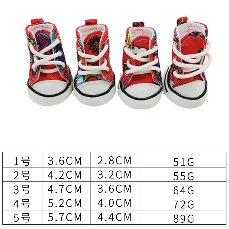 Moodne armas vabaaja stiil libisemisvastane väikestele koertele, kassidele Hingavad lemmikloomade teksakingad Koerajalatsid Lemmikloomapapud Kutsika tossud