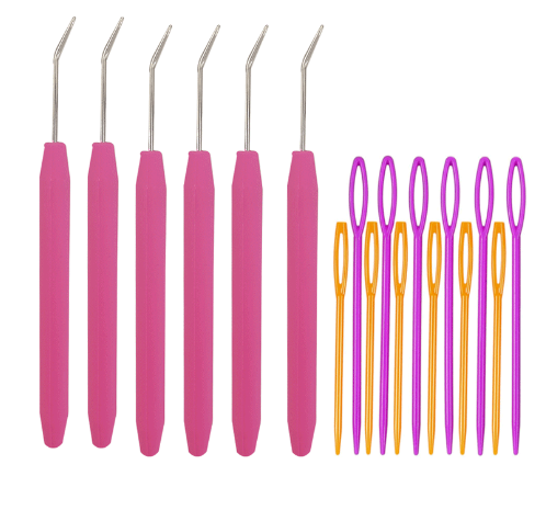 Fenrry heegelnõela komplekt Loom Knit Nõela Heegelnõela komplekt Plastikust kudumisvardad Villased lõngavardad juhuslikud värvid