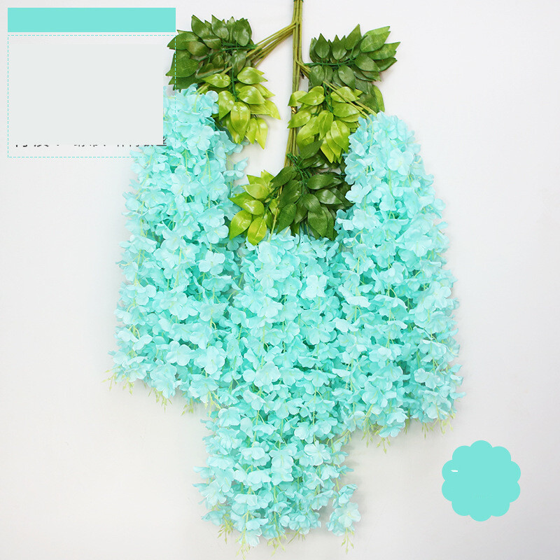 Wisteria kunstlilleviinapuud pulmade kodukaunistamise tarbed siidist luuderotangist seina aiakaunistuseks võltslilled