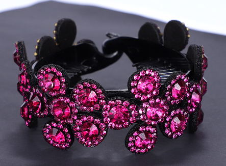 AWAYTR Μόδα στρας Νύχια για τα μαλλιά Αλογοουρά Θήκη Γυναικεία φουρκέτα Κρυστάλλινη φωλιά πουλιού Twist Clip κουλούρι Κλιπ μαλλιών Αξεσουάρ μαλλιών