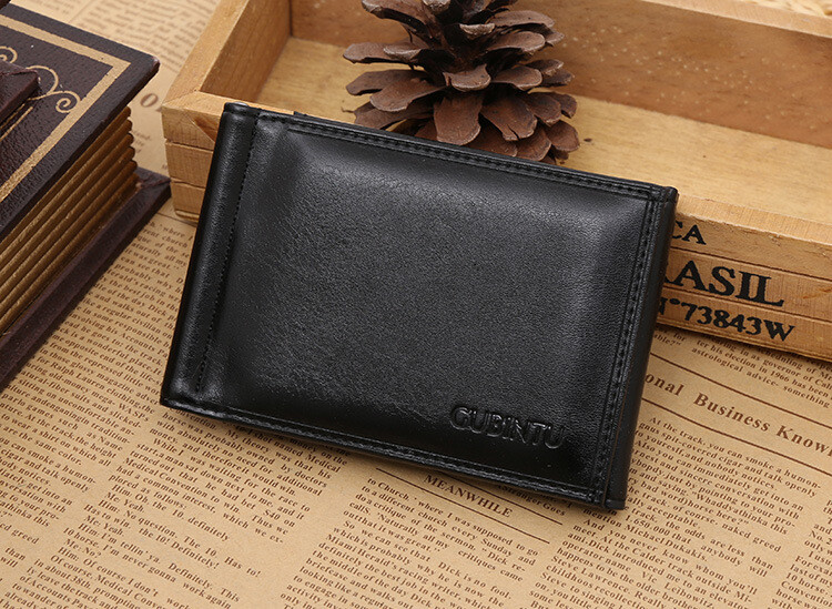 Novi modni mali muški kožni novčanik s kopčom za novac s džepom za novčiće, utorom za karticu, držačem za gotovinu, torba za osobne iskaznice, mini torbica s magnetom i držačem za muškarce