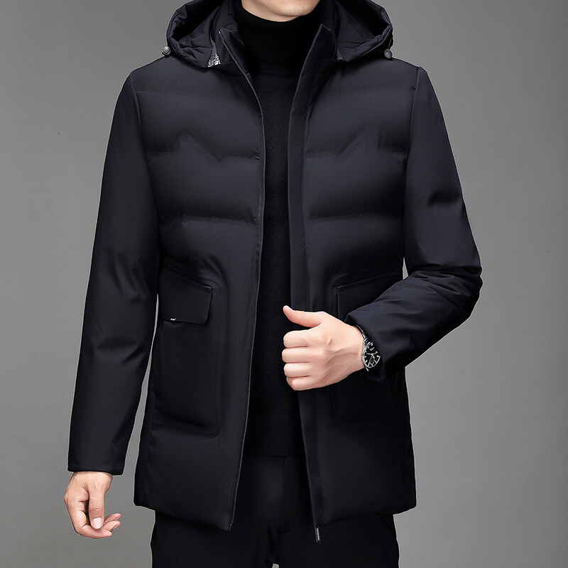 Ανδρικά χειμωνιάτικα μπουφάν μάρκας COODRONY Ανδρικά ρούχα με χοντρή ζεστή κουκούλα πάρκα μακρυά ανδρικά ρούχα Casual Αδιάβροχα πανωφόρια μεγάλη τσέπη Z8147