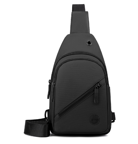 Ανδρική τσάντα στήθους Casual τσάντες μέσης με θύρα φόρτισης USB Ταξίδι Πορτοφόλια μεταφοράς τηλεφώνου Organizer Crossbody Small Fanny Pack
