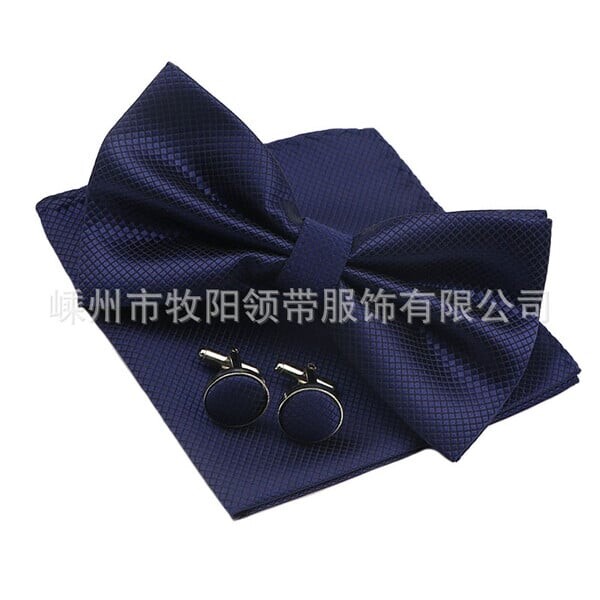 JEMYGINS BowTie vīriešu svinīga kaklasaite tauriņš kabatas kvadrātveida aproču pogas dāvanu komplekts vienkrāsains tauriņš Hanky komplekts biznesa kāzu tauriņš