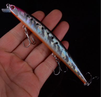 1 komad dulji 13,5 cm mamci za pecanje Minnow Vobleri 3D oči Plutajući mamci za morske šarane Tvrdi mamci Pesca Isca 3D oči