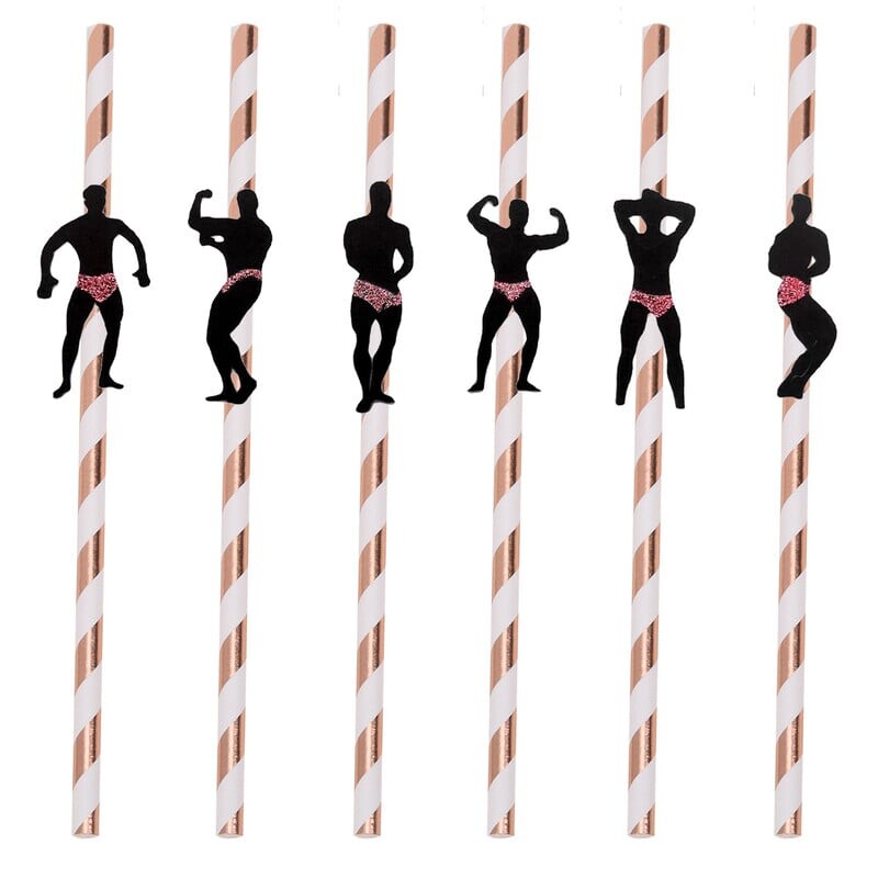 24 tk Poissmeesteõhtu kõrred Poissmeesteõhtu kõrred Korduvkasutatavad paberist kõrred Poissmeesteõhtu kaunistused Naughty poissmeesteõhtu kõrred