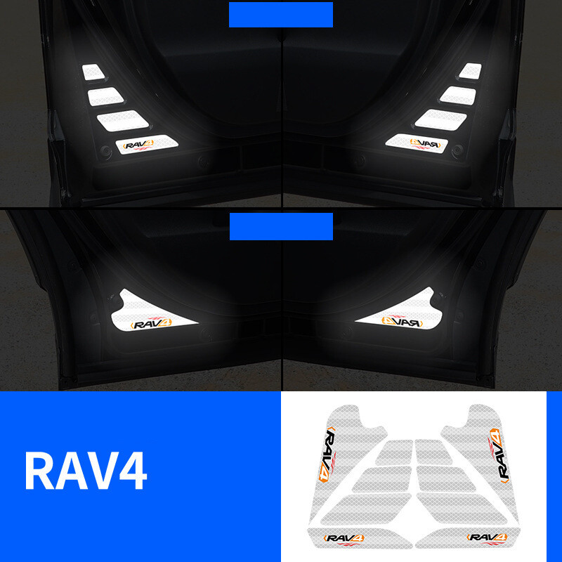 10 tk autoukse helkurkleebis Toyota RAV4 2019 2021 autoukse ohutushoiatus autouks OPEN helkurdekoratiivsed kleebised
