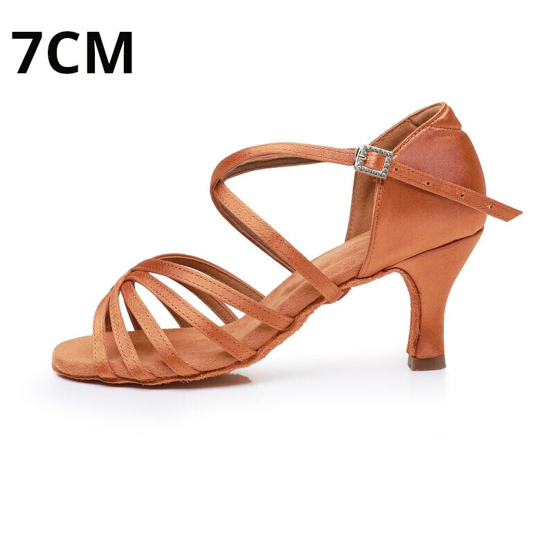 Pantofi de dans salsa latină profesioniști pentru femei, pantofi de dans pentru samba de sala de bal tango, pantofi de dans pentru femei cu toc înalt, pantofi de dans moi 5 cm/6 cm/7 cm/8 cm