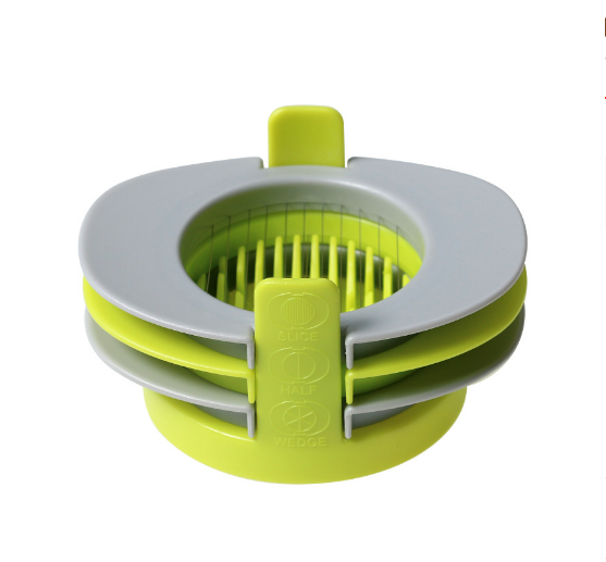 Kiaušinių pjaustyklė, 3 viename virtų kiaušinių pjaustytuvas su nerūdijančio plieno pjovimo laidais, kiaušinius supjaustykite plonais griežinėliais