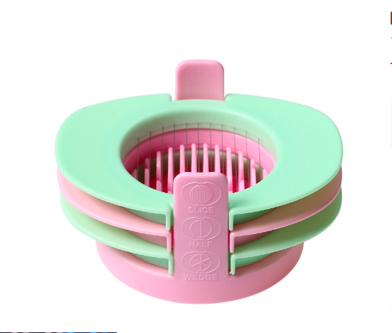 Kiaušinių pjaustyklė, 3 viename virtų kiaušinių pjaustytuvas su nerūdijančio plieno pjovimo laidais, kiaušinius supjaustykite plonais griežinėliais