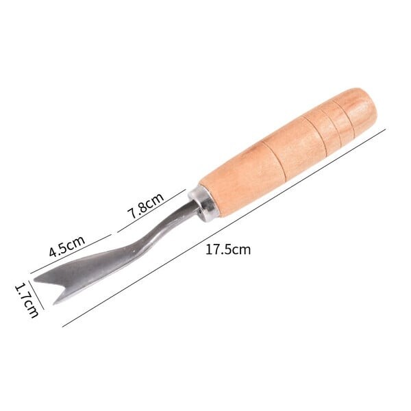 Specialus nerūdijančio plieno ananasų peilis, nulupkite ananaso odelę, iškaskite ananaso akis, silikoninė neslystanti rankena, vaisių parduotuvės įrankiai