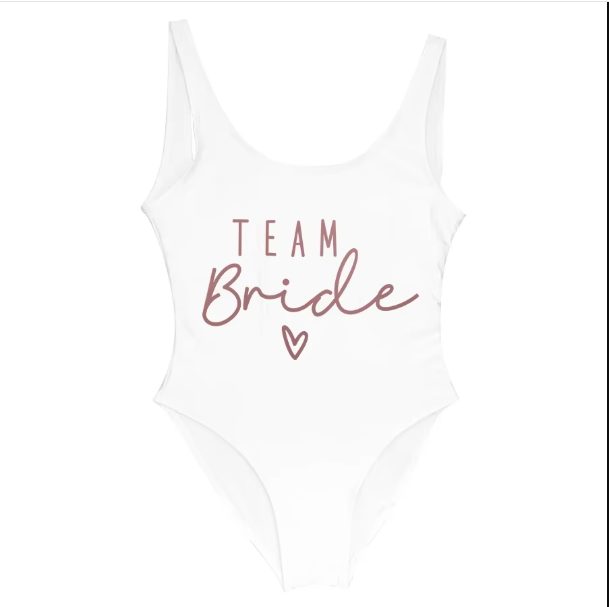 S-3XL Team Bride Costum de baie dintr-o bucată Squad Woman Blush Pink Costume de baie Costume de baie pentru petrecere de burlac Costume de baie Beatchwear