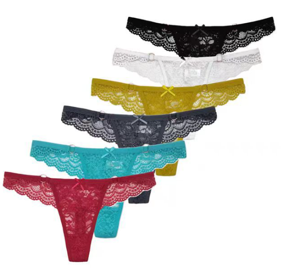 5 db/Szett Szexi csipke tanga női alacsony derékú bugyi átlátszó fehérnemű női fehérnemű alsónemű női G string 87169