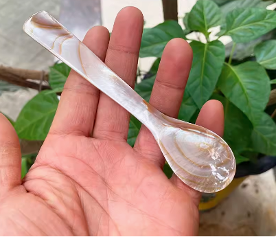 9-13cm Natūralaus lukšto ledo šaukštas grietinėlės kavos ikrų šaukštas perlamutrinės kriauklės Maišymo šaukštai arbatiniai šaukšteliai amatų desertinė kava