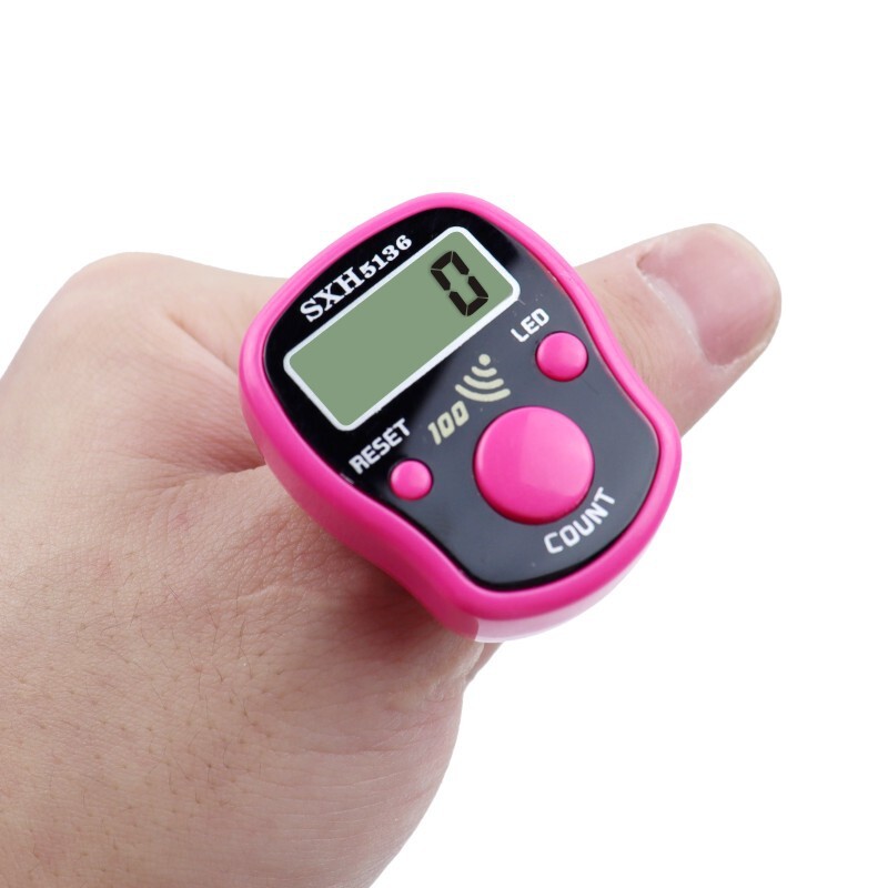 Contor LED Număr de degete Contor electronic digital Tasbeeh Lap Track Clicker portabil cu cifre inelare Afișare cadou