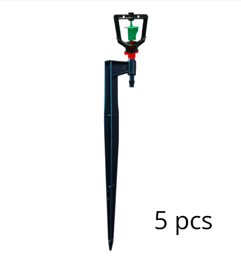 5 tk 360° pöörlevad mikrovihmutid 22 cm vaiadega Aia muru kasvuhoone kastmissüsteemi otsik Big Green Wheel