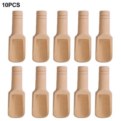 10 vnt. Medinis šaukštas Kavos arbatos Kaušeliai Mini saldainiai vonios druska Prieskoniai Skoniai Šaukštai Manualidades Cucharas Antikvarinis šaukštas