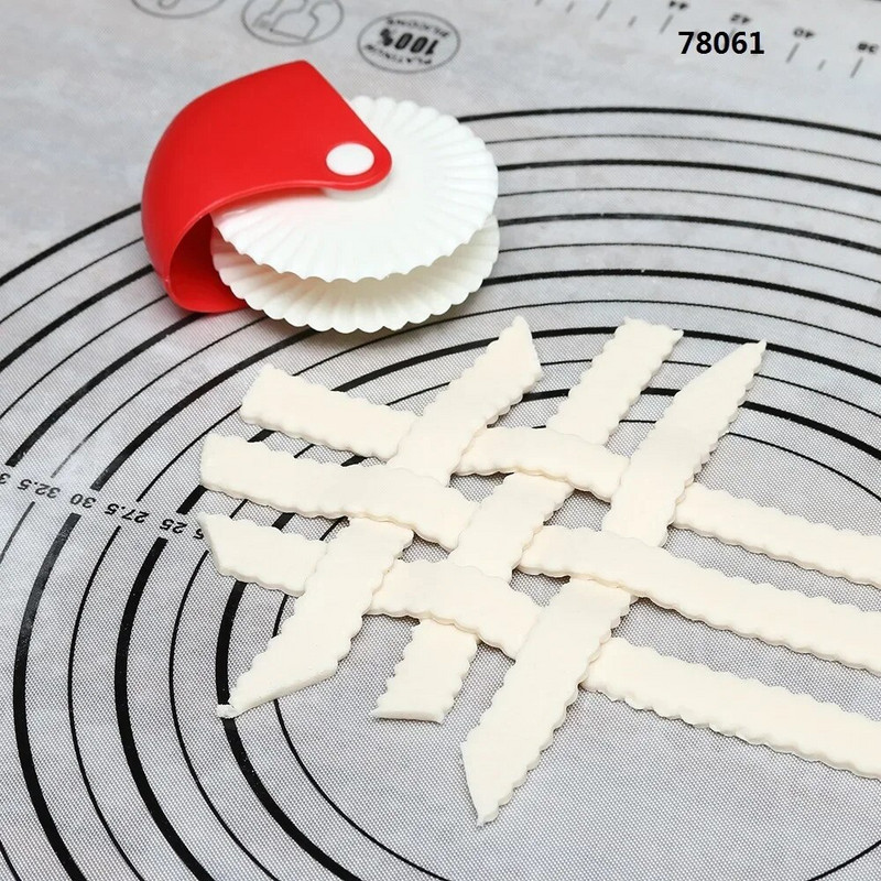 Pizza tészta vágó tészta pite díszítő vágó műanyag kerék görgő pizza tészta pite kéreg sütés vágó pizza lapát