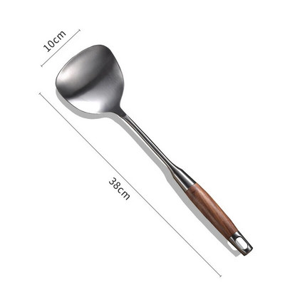 Virtuvės indai, vartytuvas/ sriubos kaušelis/ vartytuvas su įpjovomis/ išpjautas šaukštas/ makaronų tiektuvas, 304 nestandartinis plienas