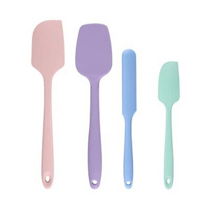 4 gab./komplekts virtuves silikona krēmkrāsas lāpstiņa sviesta šokolādes salātu skrāpis mikseris Nepiedegošs mīklas kūku konditorejas izstrādājumu blenderis Virtuves piederumi