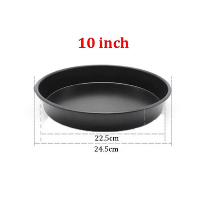 Apvalios picos lėkštės picos keptuvės gilus indų padėklas Anglinis plienas Nelipnus formos kepimo įrankis Kepimo formos keptuvės raštas 6 8 9 10 colių ZXH