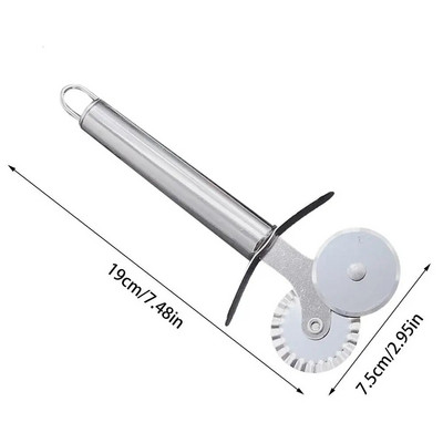 Nerūdijančio plieno picos pjaustytuvas su ratuke pyrago pyrago pyragas apvalus peilis makaronų tešlos kepimo virtuvės gaminimo įrankis