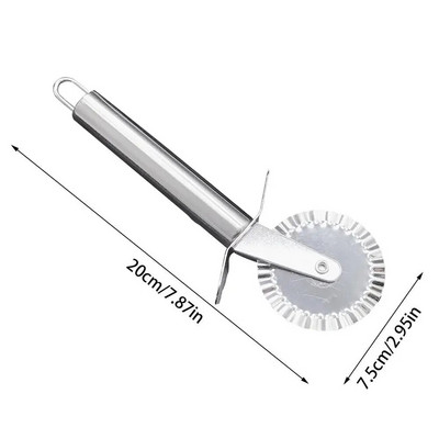 Nerūdijančio plieno picos pjaustytuvas su ratuke pyrago pyrago pyragas apvalus peilis makaronų tešlos kepimo virtuvės gaminimo įrankis