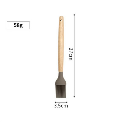 Silikono virtuvės reikmenų rinkinys Silikoniniai nepridegantys virtuvės reikmenys Ekologiški virtuvės gaminimo įrankiai Medinė rankena Mentele Kiaušinių plaktuvai