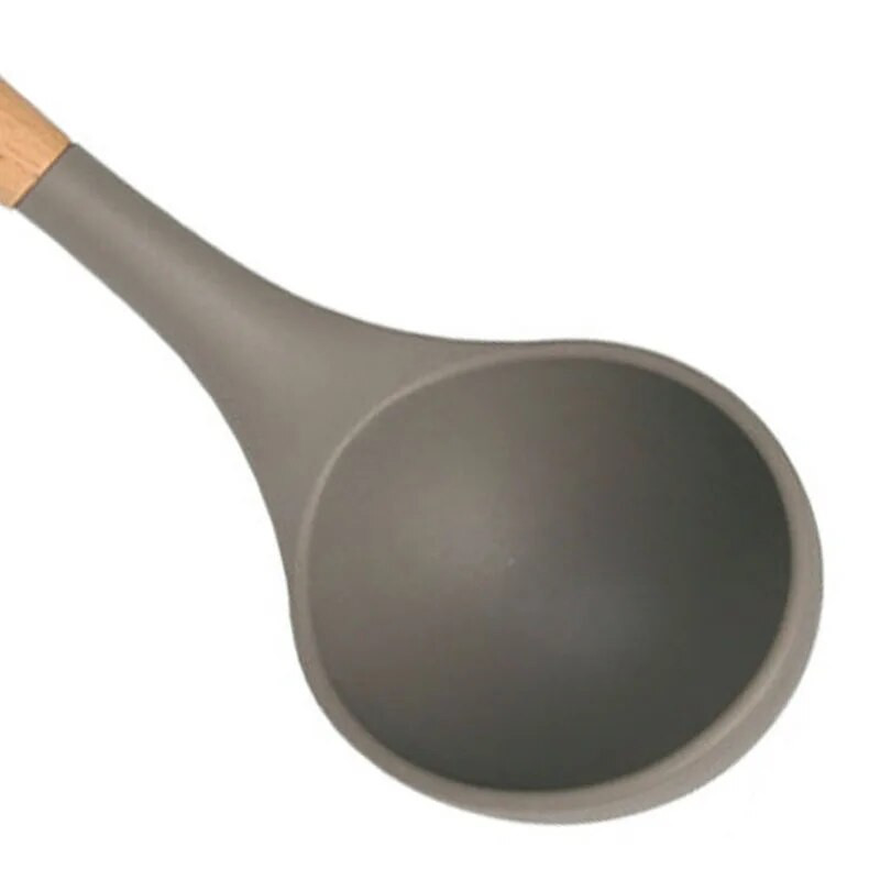 Ossayi Nelipnus virtuvės indų rinkinys karščiui atspari medinė rankena silikoninė mentele vartytuvai šaukštai virtuvės reikmenys