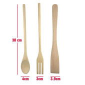 Ustensile de bucatarie din lemn masiv Gadget din lemn masiv lingura furculita spatula unelte naturale de bucatarie