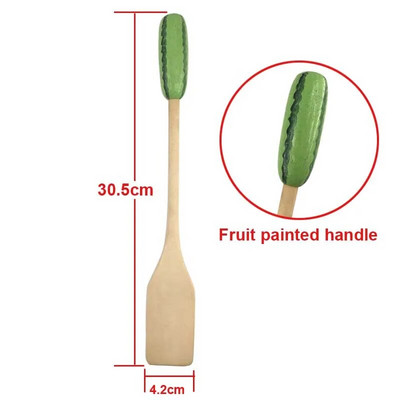 Ustensile de bucătărie din lemn Linguriță Furculiță Spatulă Amestecare pentru gătit Amestecare Instrument de bucătărie Instrument din lemn masiv pentru salată pentru Wok Tigaie