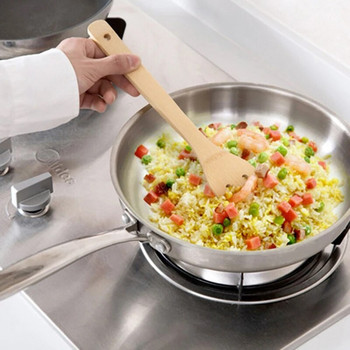 1 τεμ. Ξύλινο επιτραπέζιο σκεύος Κουτάλι Σούπα με τρυπητό ρυζιού Skimmer Κουτάλι μαγειρικής Scoop Κουζίνα επαναχρησιμοποιήσιμα αξεσουάρ εργαλείου