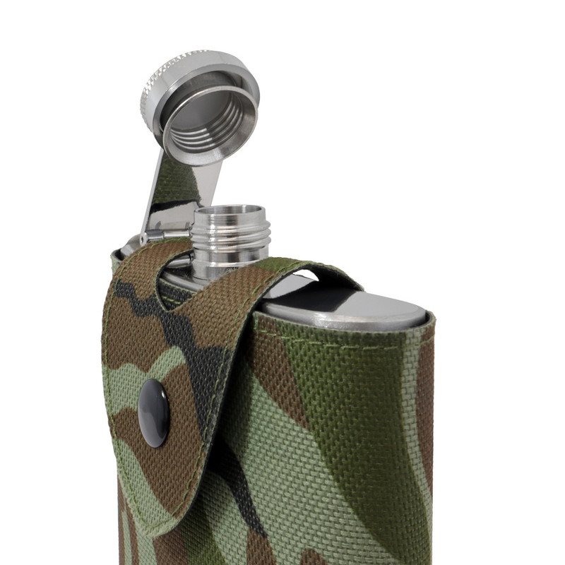 Бутилка Фласка, Метална, В калъф, 280 мл.