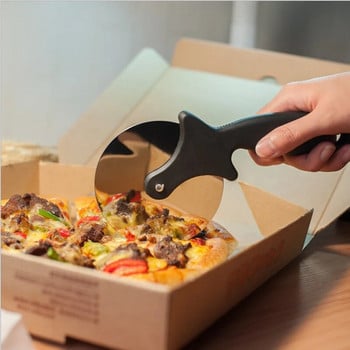 Резачка от неръждаема стомана Нож за пица Инструменти за торта Колела за пица Ножици Идеални за пица, пайове, вафли и бисквити от тесто
