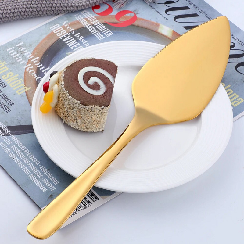 304 Rozsdamentes acél torta pizza lapát spatula sütés péksütemény eszközök partik Esküvői tortaszerviz Kés vágó tortadíszítő eszközök