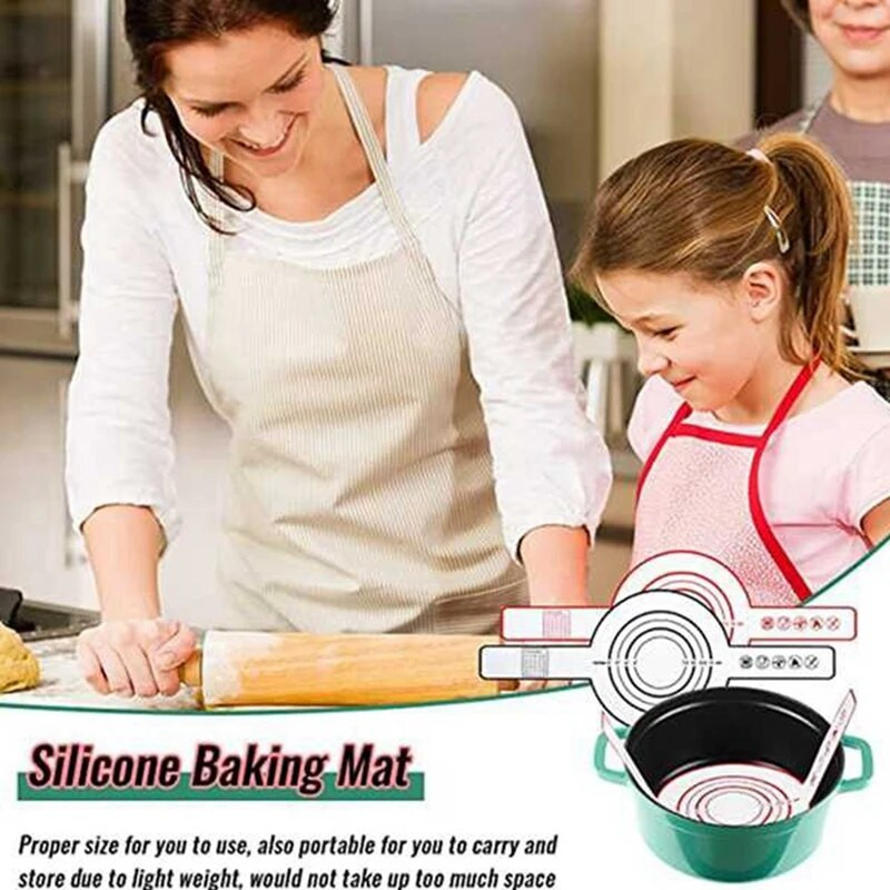 2 kom silikonske podloge za pečenje kruha u nizozemskoj pećnici Neljepljiva podloga za pečenje s dugom ručkom 8,3 inča listovi za višekratnu upotrebu