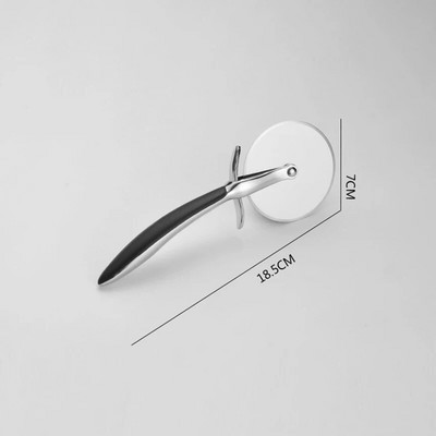 PizzAtHome cinko lydinio picos pjaustyklės peilis, sklandžiai besisukantis picos pjaustyklės ratukas su apvaliu peiliu makaronų pjaustyklė su rankenos kepimo įrankiais