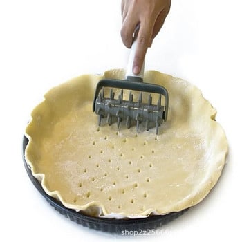 Μπισκότα πίτσας Εργαλεία ψησίματος DIY Πλαστικό ρολό ζύμης Ζαχαροπλαστικής Πίτα με βελόνες Τροχοί Κόφτης Ραπτομηχανή Bread Hole Punch Dropshipping