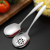 Rozsdamentes acél kanalak szűrőedények Nyilvános étel Evőeszközök Biztonság Szállodai Étterem Nyugati Nagy Evőeszközök Konyhai Főzőedények