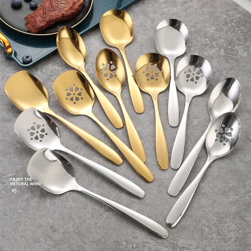 Rozsdamentes acél kanalak szűrőedények Nyilvános étel Evőeszközök Biztonság Szállodai Étterem Nyugati Nagy Evőeszközök Konyhai Főzőedények