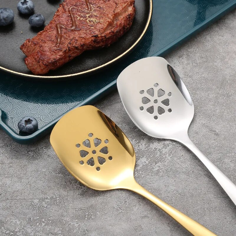 Rozsdamentes acél kanalak szűrőedények Nyilvános étel Evőeszközök Biztonság Szállodai Étterem Nyugati Nagy Evőeszközök Konyhai Főzőedények