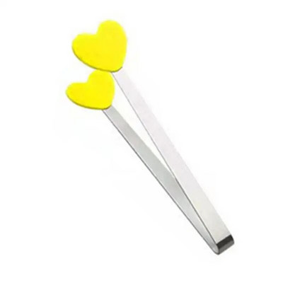 1/2 vnt Kūrybiškos mažos delninės silikoninės maisto žnyplės nerūdijančio plieno ledo gnybtas Mini desertas su lediniais saldainiais maisto indai BBQ spaustukais