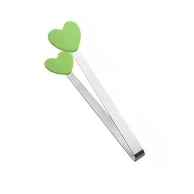 1/2 vnt Kūrybiškos mažos delninės silikoninės maisto žnyplės nerūdijančio plieno ledo gnybtas Mini desertas su lediniais saldainiais maisto indai BBQ spaustukais