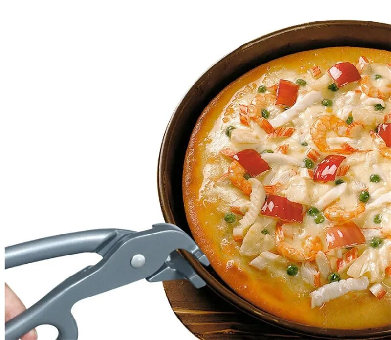 Picos keptuvės dėklo spaustukas Aliuminis su kabliu molio puodo segtukas Virtuvės įrankiai Tortų pyrago indų skardų padėklai, pilers Apsaugos nuo nuplikimo karšto izoliacinio spaustuko