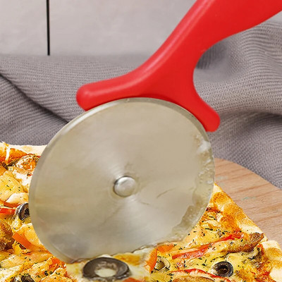 Cuțit pentru pizza Cuțit pentru rulare din oțel Cuțit pentru aluat de patiserie Roată Roată Crustă Instrumente de coacere Taitei manuale Roll Cuțite ascuțite neruginite